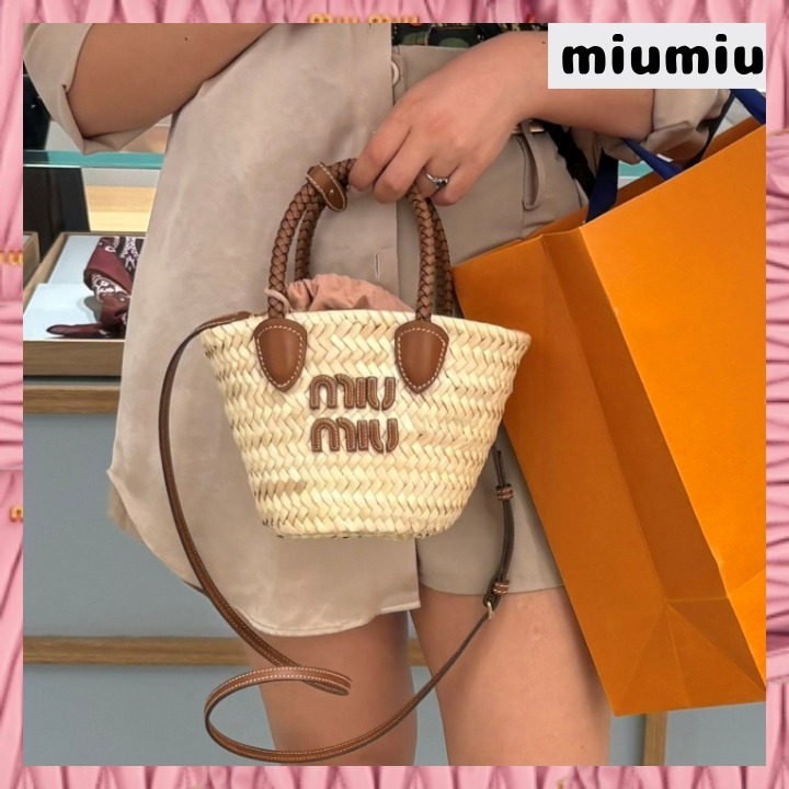 2way OK 早い者勝ち♪ 【miumiu】 ミニ ショルダーかごバッグ