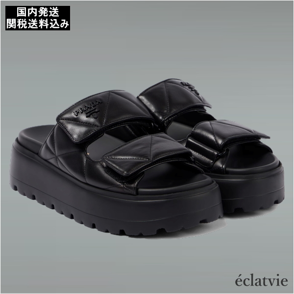 【関税込・国内発送】PRADA nappa leather slides