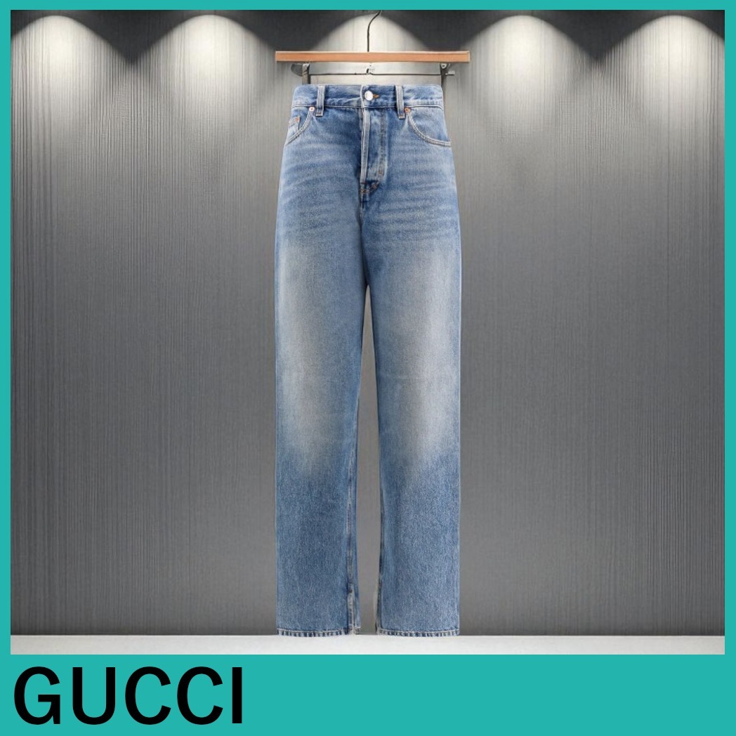GUCCI★グッチロッソアンコラタグ付ボーイフレンドジーンズ