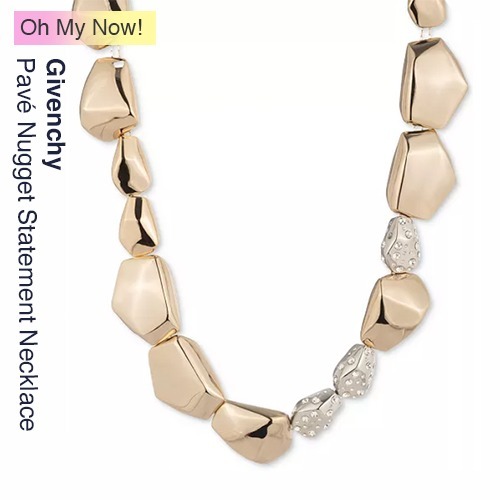 ネックレス・ペンダント Givenchy Two-Tone Pave Nugget Statement Necklace