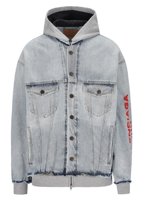 BALENCIAGA ♪ ジップアップフード付き デニムジャケット