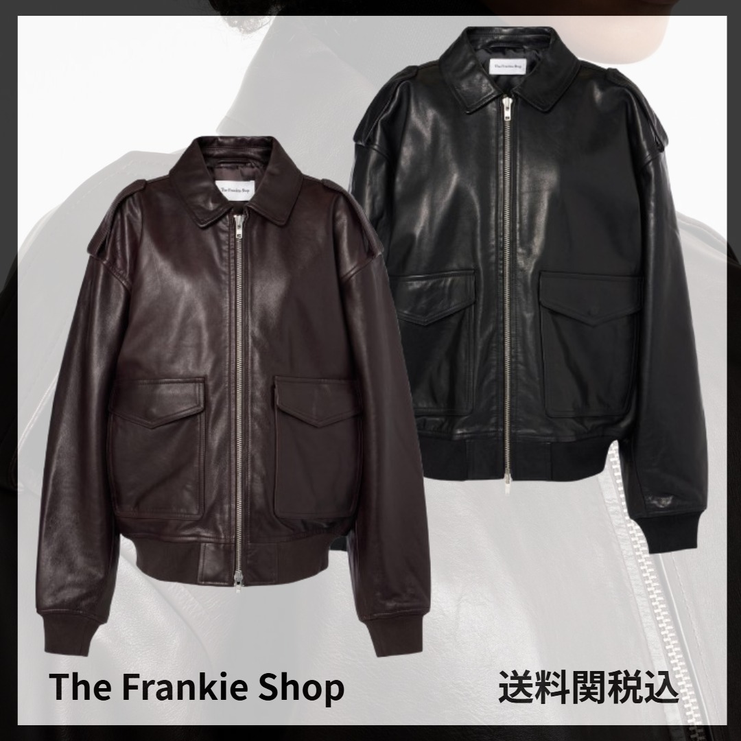 送料関税込★The Frankie Shop★ヴァイパーレザージャケット