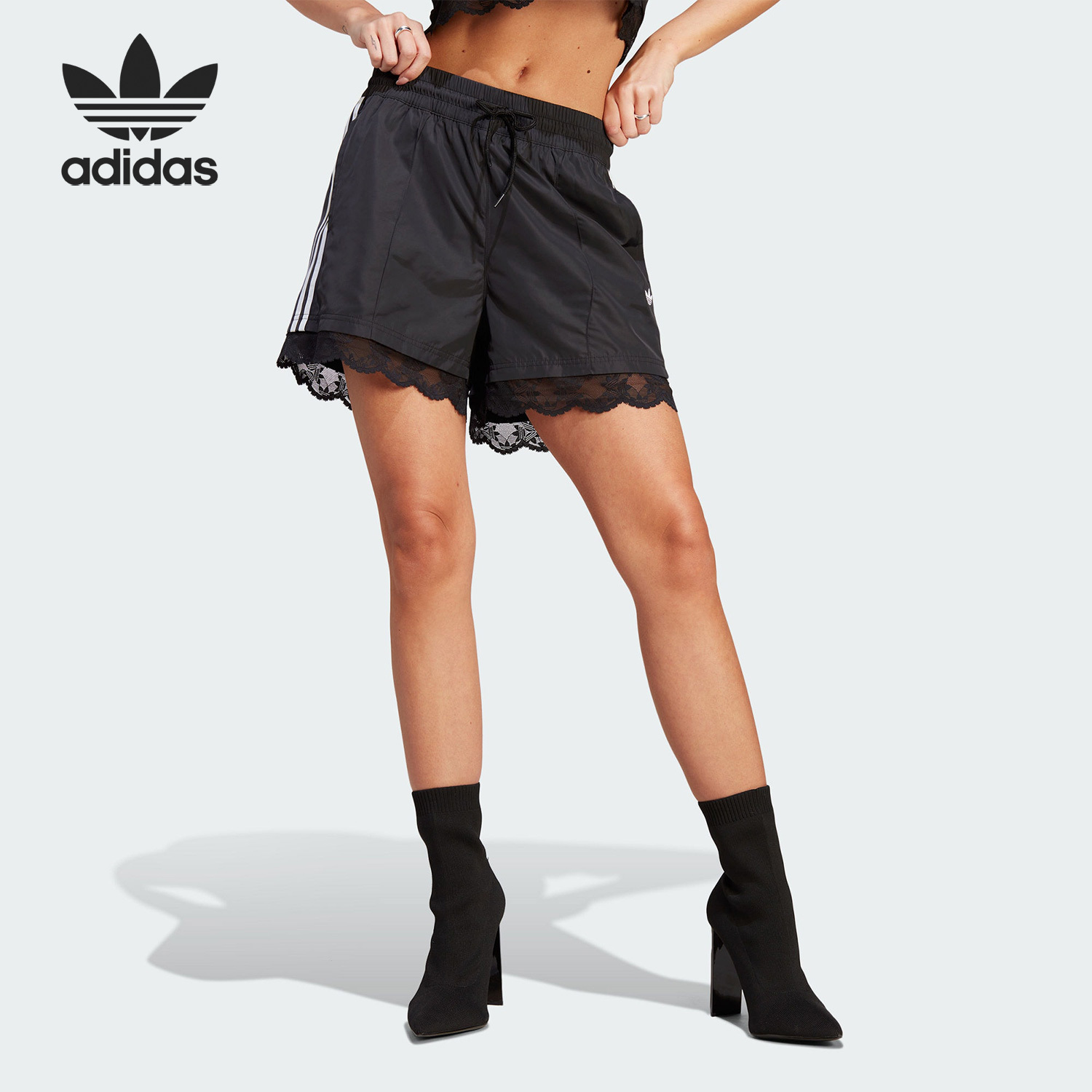 adidas originals レース トリム スリーストライプス ショーツ