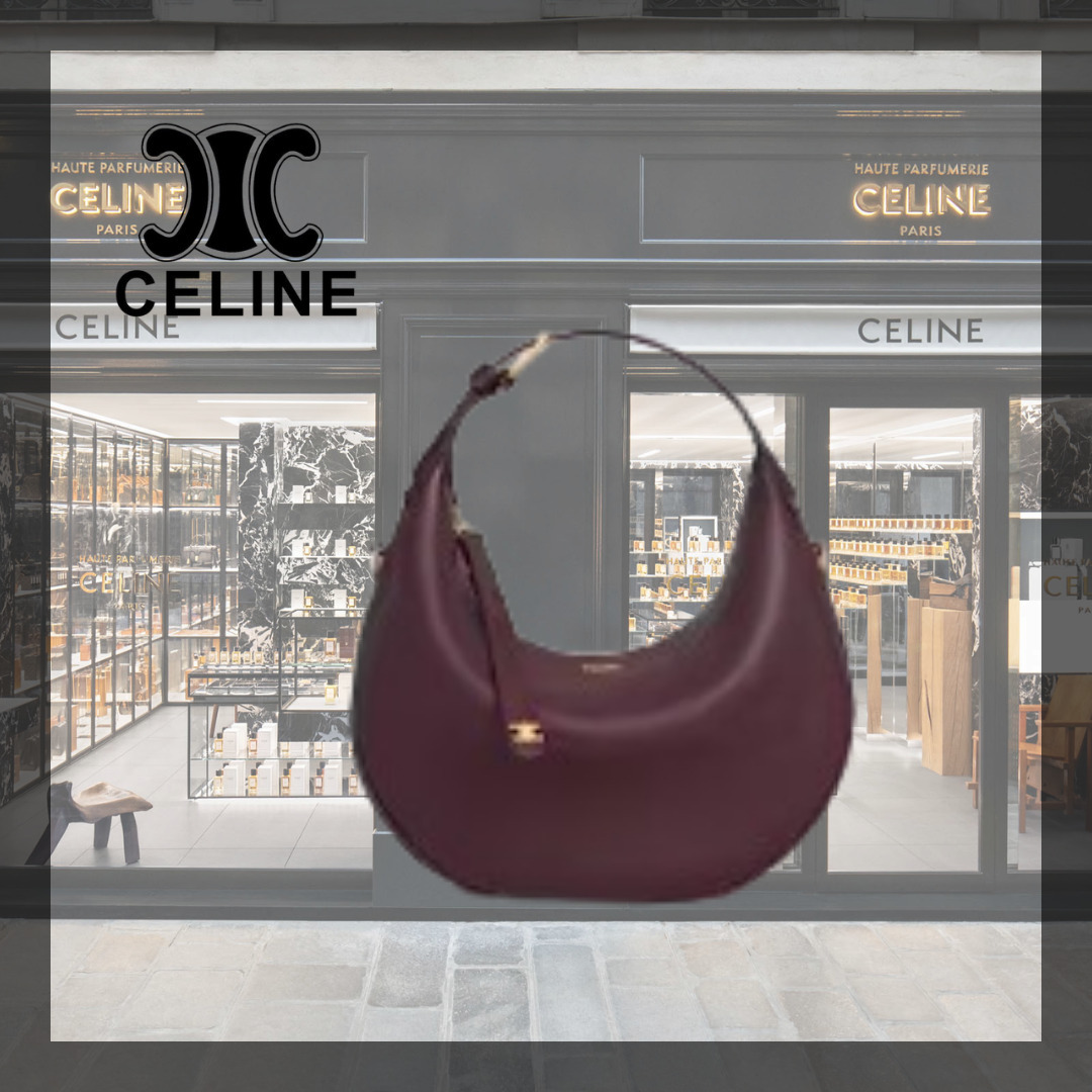【CELINE】ティーン セリーヌ ルル ハンドバッグ★バーガンディ
