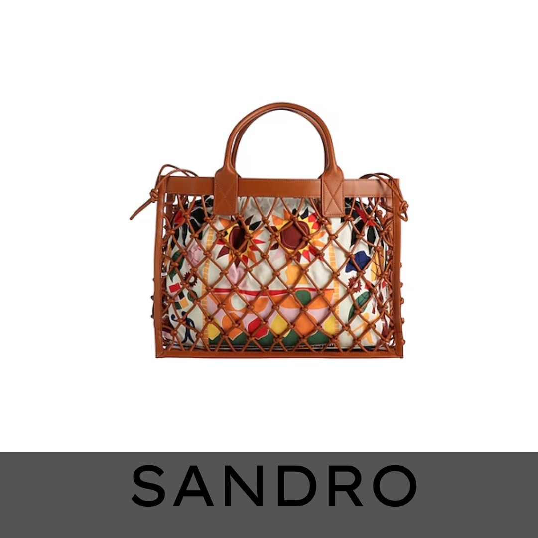 [国内発送] SANDRO×LOUIS BARTHELEMY★レザーメッシュバッグ