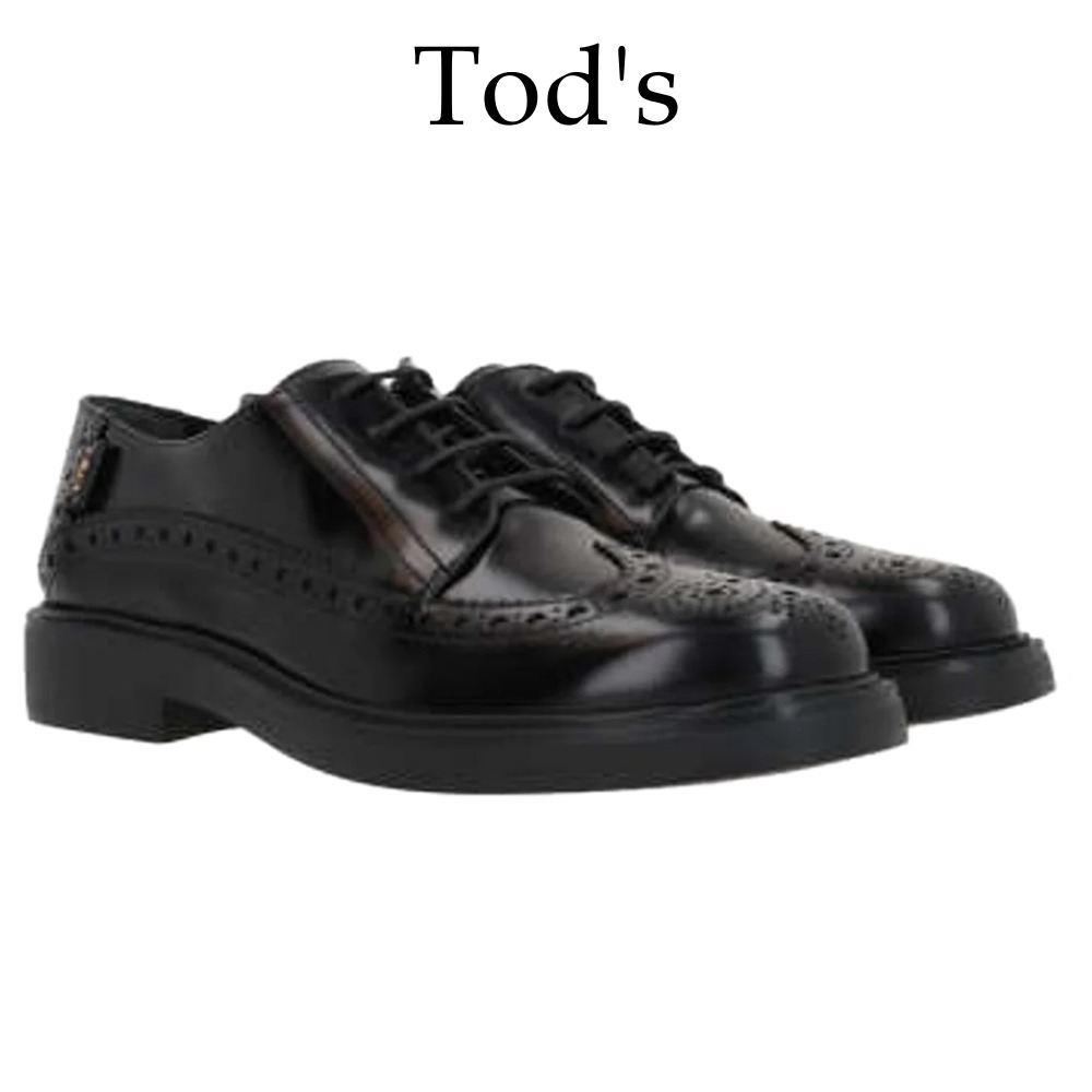 【Tod's】ポリッシュド レースアップ シューズ