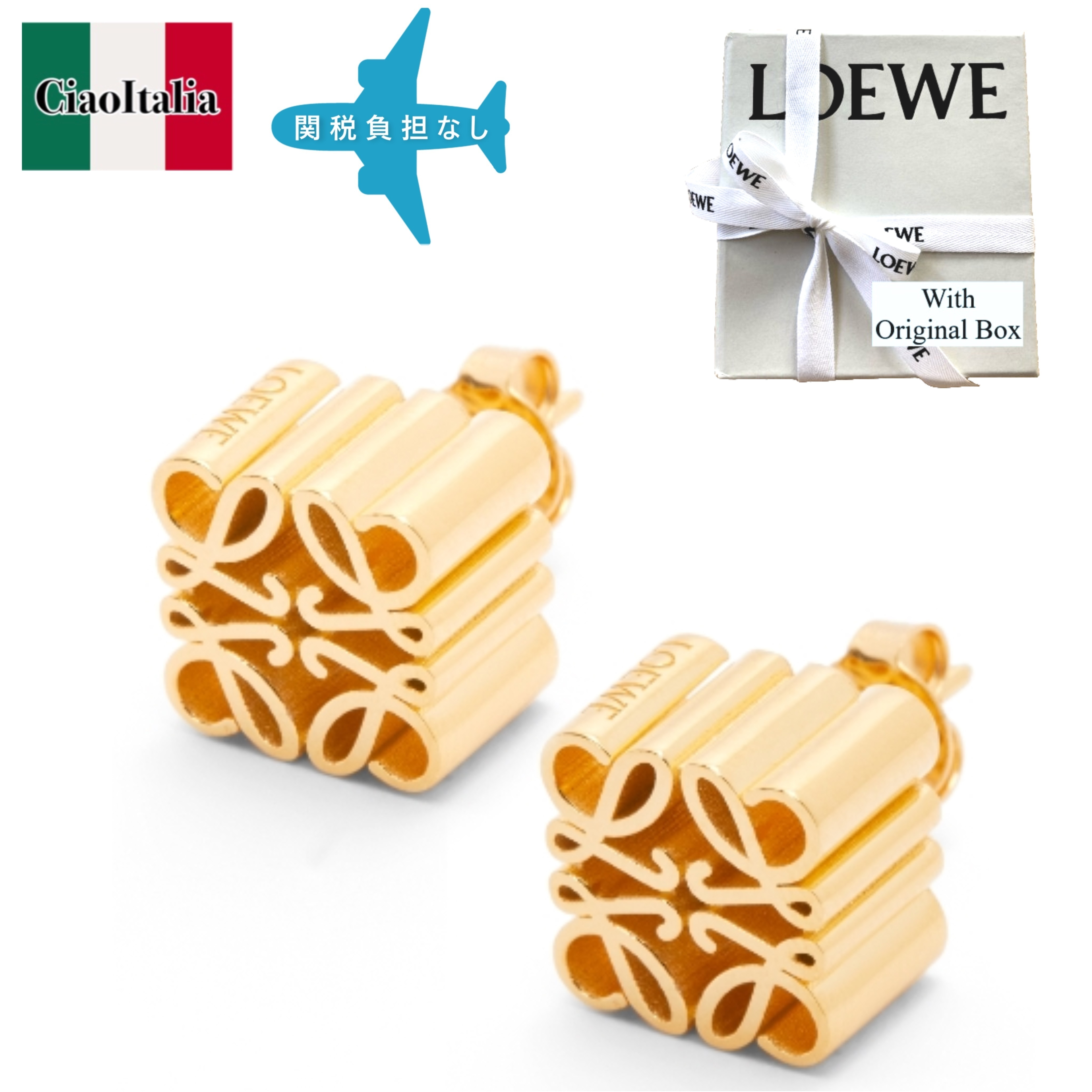 ピアス Loewe Orecchini Anagram In Argento