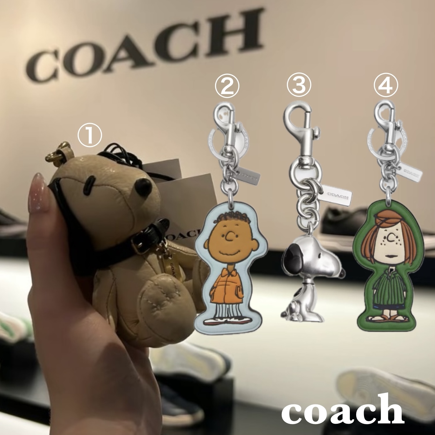 【限定コラボ】COACH X PEANUTS★ スヌーピー バッグチャーム