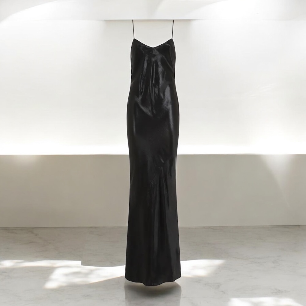 Saint Laurent アセテート ロングドレス