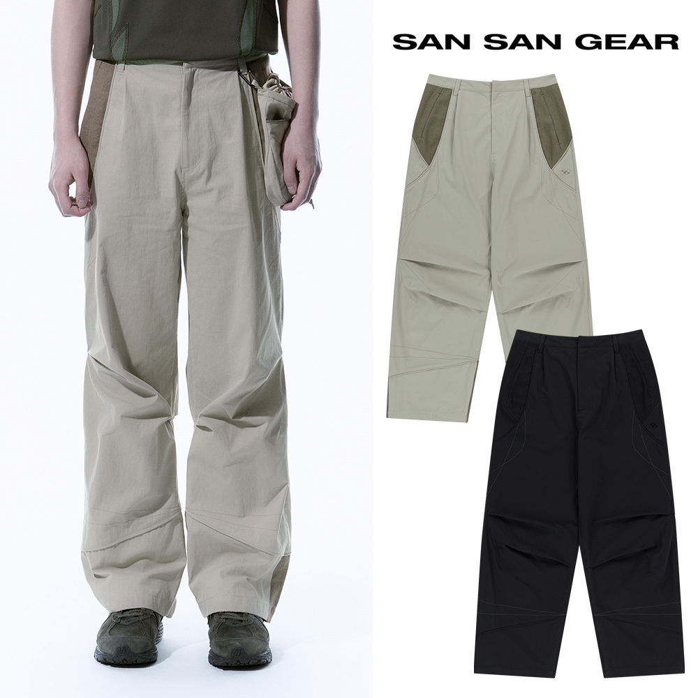 【SAN SAN GEAR】LINEN BLOCK PANTS