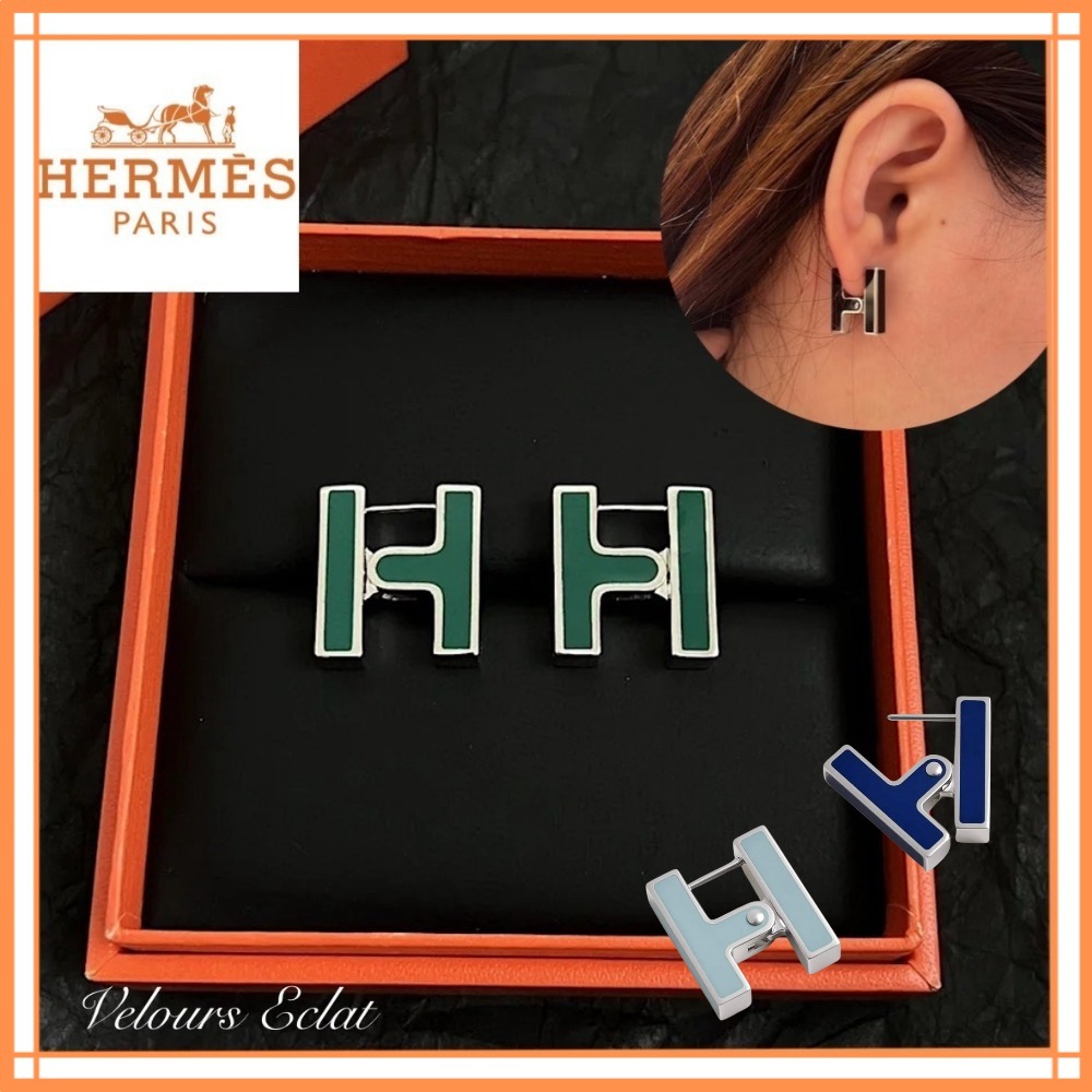 POPなカラーで華やかに【HERMES】シングルピアス 《H》