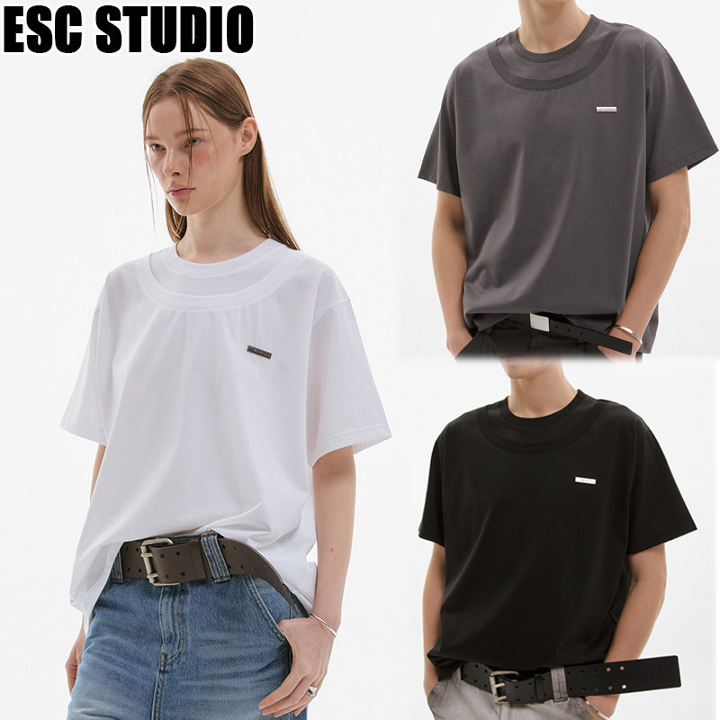 ●ESC STUDIO● double neck t-shirt (3色) unisex