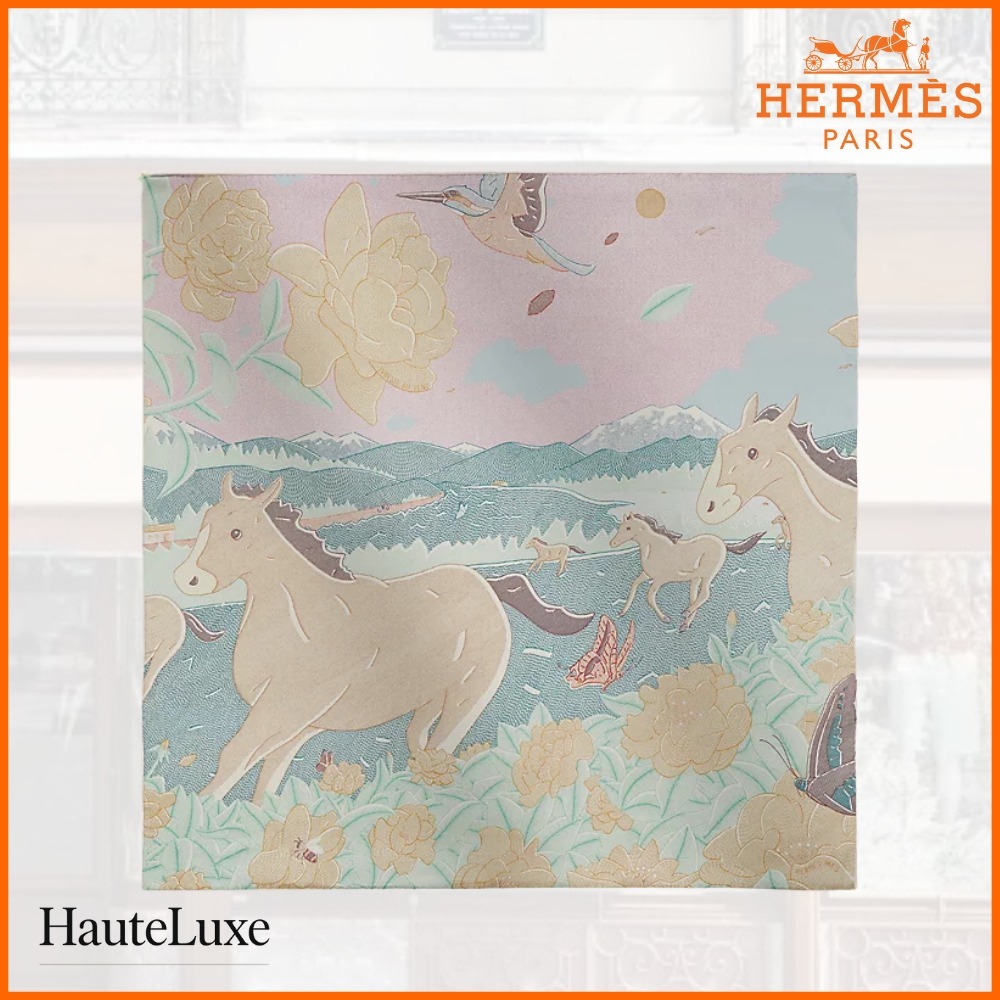 ◆芸術美◆HERMES Carre 70 Ivresse Au Vent スカーフ