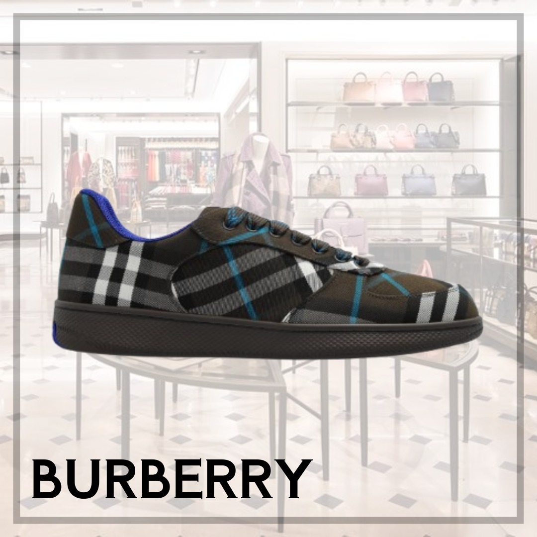 関税込【BURBERRY】テラス チェック ロートップ スニーカー