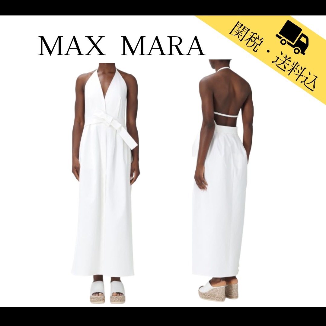 【MAX MARA】オフショルダーロングドレス