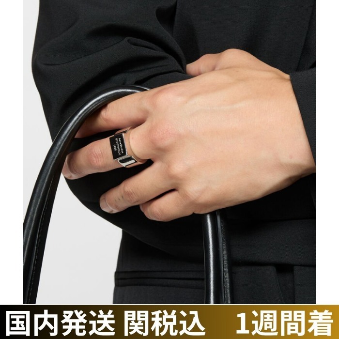 Acne Studios/シルバーロゴ刻印シグネットリング