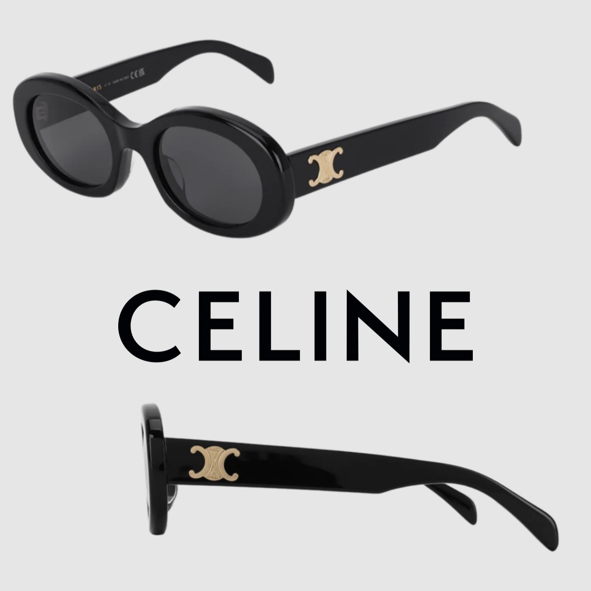 【Celine】Triomphe 01 Sunglasses in Acetate Black ★送料込★