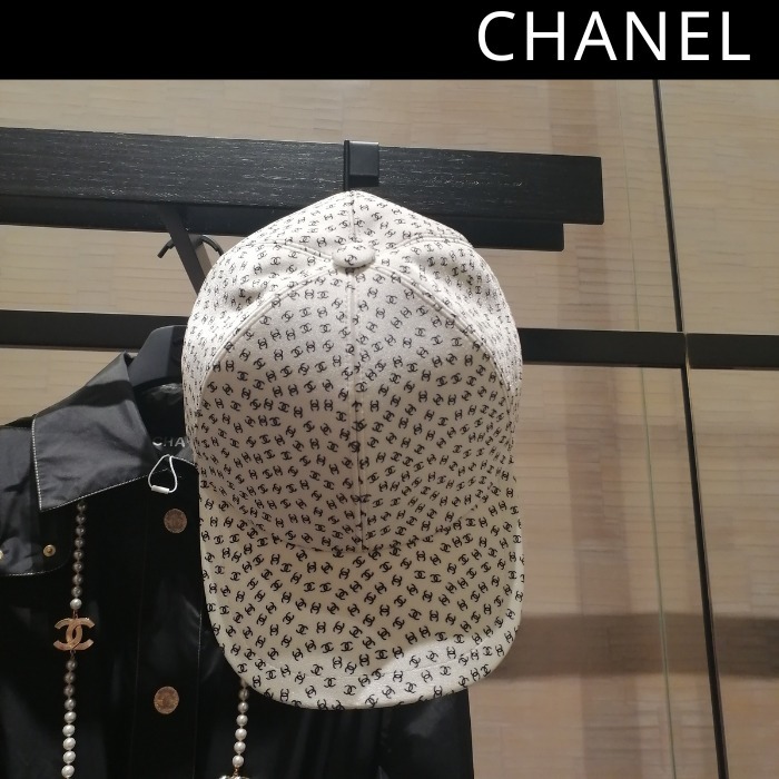 CHANEL シャネル ココビーチ 帽子 キャップ ココマーク CC 総柄