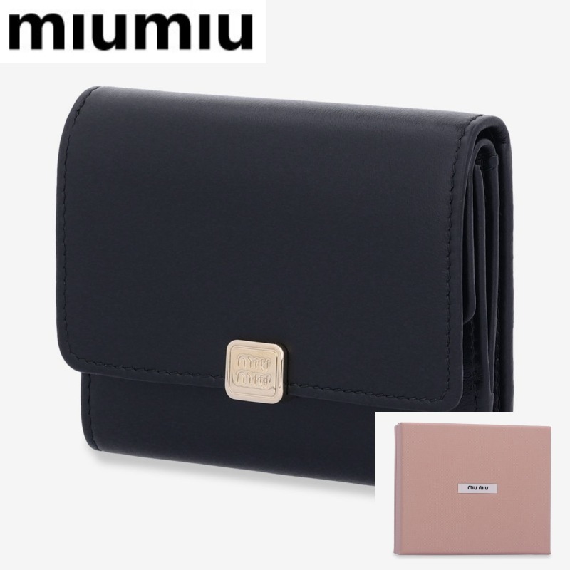 ★MIU MIU★25SS★Small Leather Wallet Black 5MH0432CVXF0002