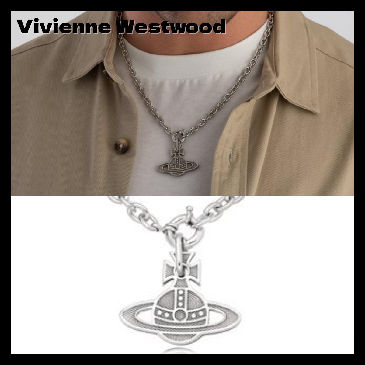 Man【Vivienne Westwood】Hilario Orb オーブ メタル ネックレス