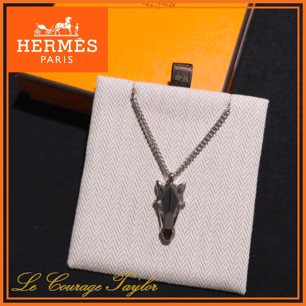 孤高の存在感♪【HERMES】Destrier Minerale ネックレス
