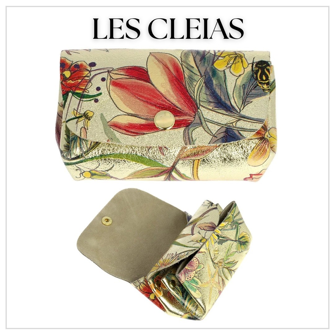 【LES CLEIAS】レザーアコーディオンウォレット