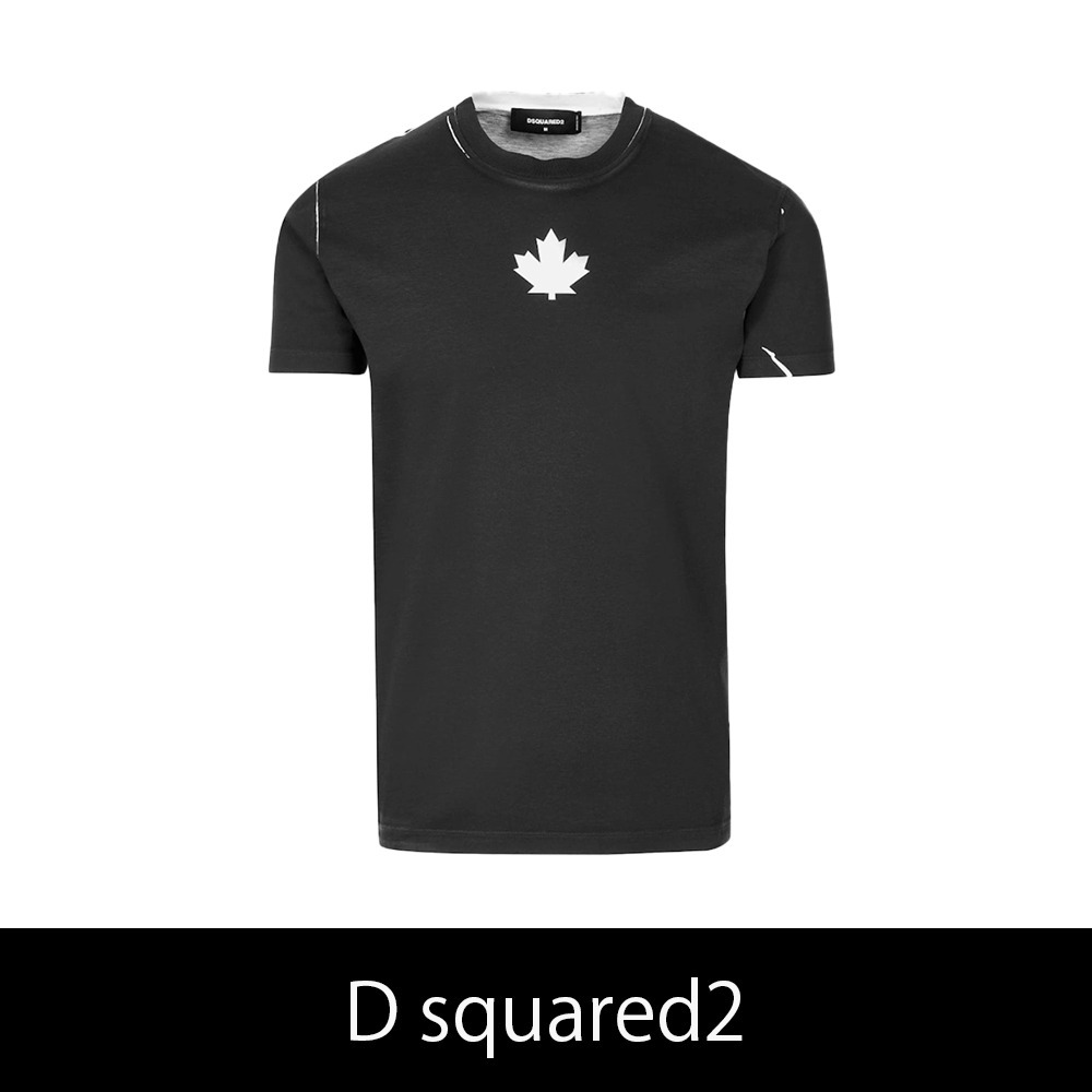 D squared2★チームロゴ ブラック Tシャツ★送関込