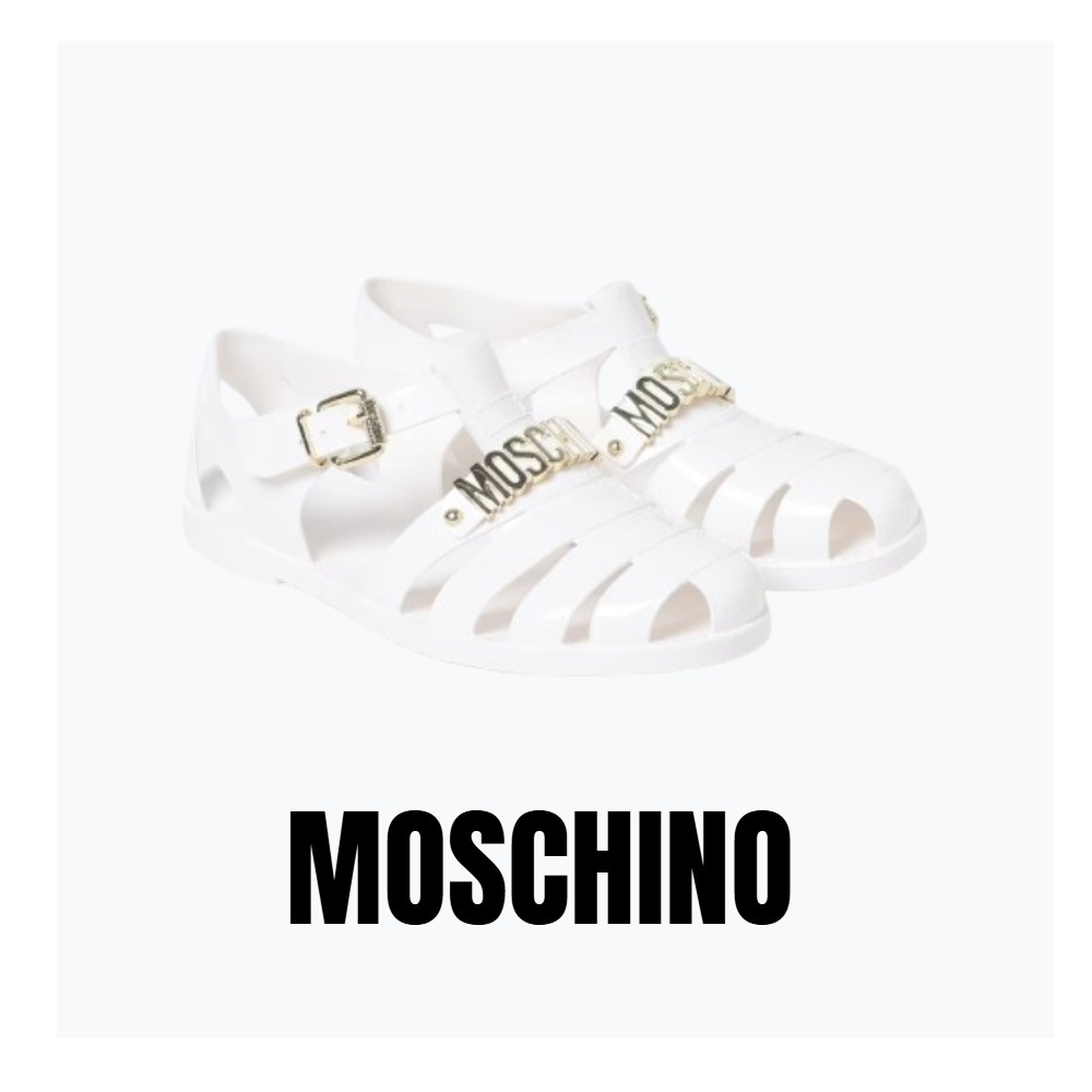 【MOSCHINO】ロゴレタリングジェリーサンダル