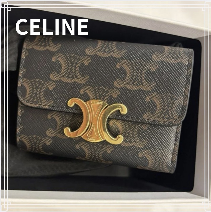 25FW【CELINE】コイン入れ付 コンパクト ウォレット トリオンフ