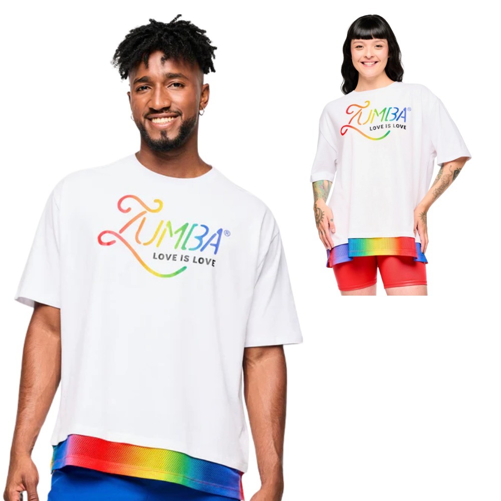Zumba ズンバ ロゴ ダブルレイヤー Tシャツ ホワイト