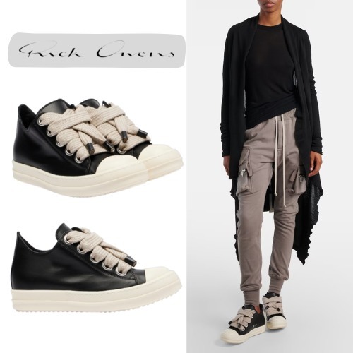 Rick Owens ジャンボレースレザースニーカー