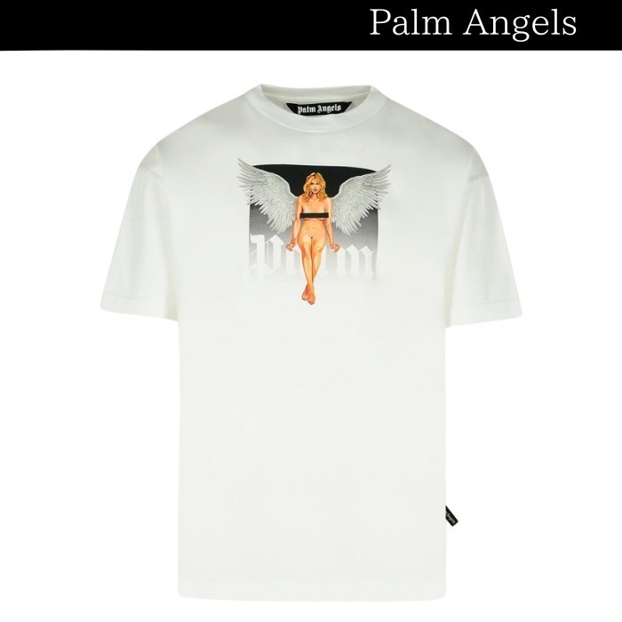 関税込★VIP価格【Palm Angels】クリスタル コットンTシャツ