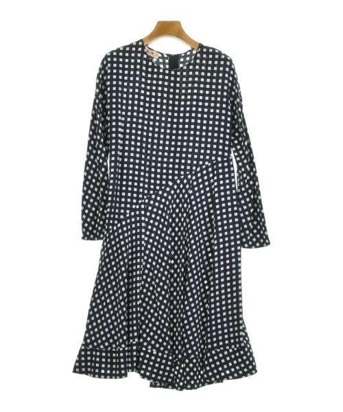 MARNI マルニ ワンピース 紺x白x黒(総柄) 2108425E0195
