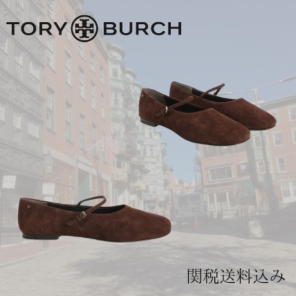 【Tory Burch】Mary Jane ballet flats ダークココア
