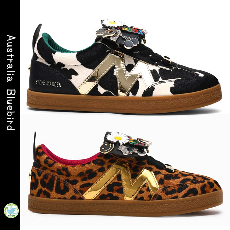 SteveMadden★divulge-c アニマルプリントスニーカー チャーム付