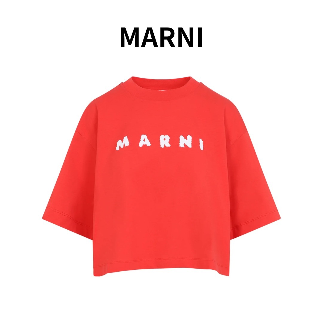 【MARNI】ロゴ スクリブル ボックス T シャツ