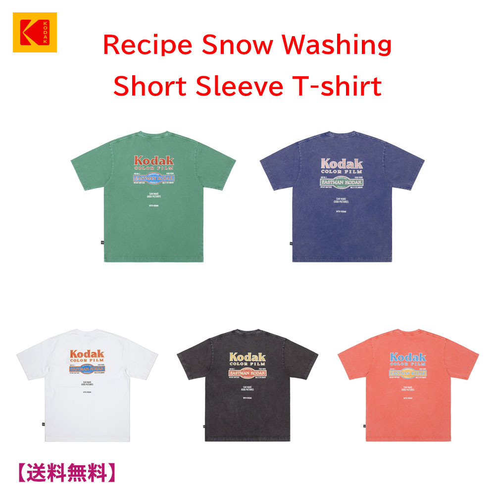 ★KODAK★M's Recipe Snow Washing Short Sleeve T-shirt★半袖