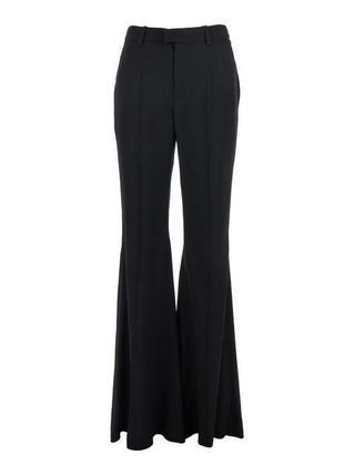 【Balenciaga】 Black Viscose Palazzo Pant