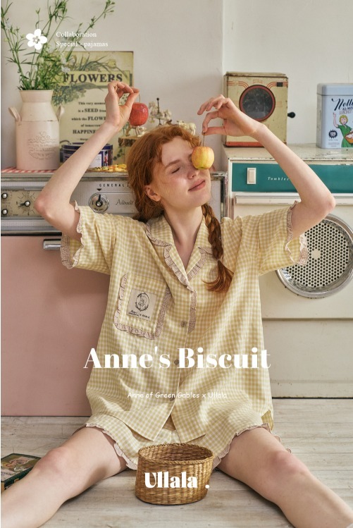 【ULLALA】Anne's Biscuit Short Sleeve Women's Fair Lemon