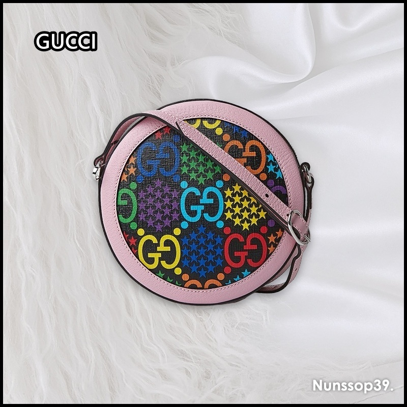《GUCCI》 GG サイケデリック ラウンド ショルダーバッグ