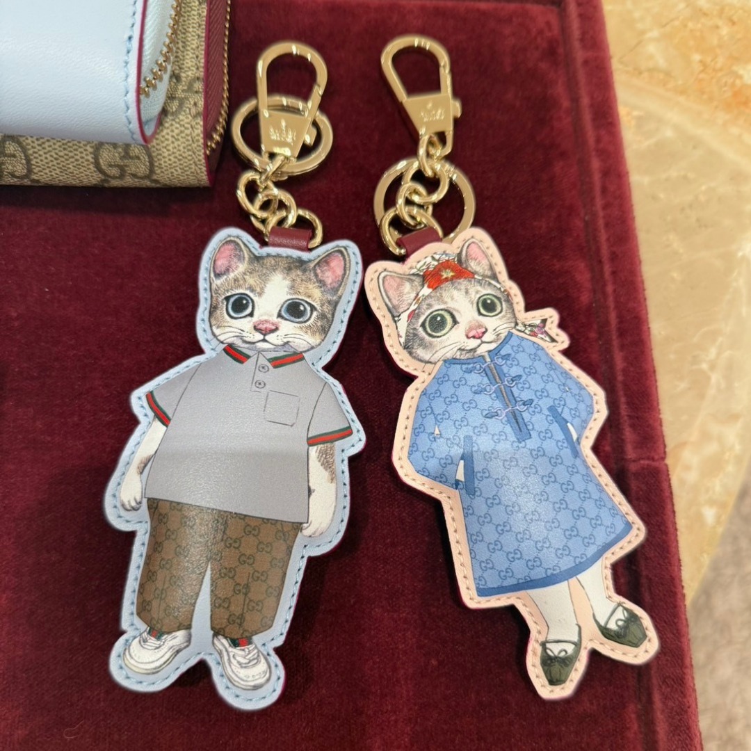 ◇GUCCI 日本限定 コラボ ヒグチユウコ 猫キーチェーン◇