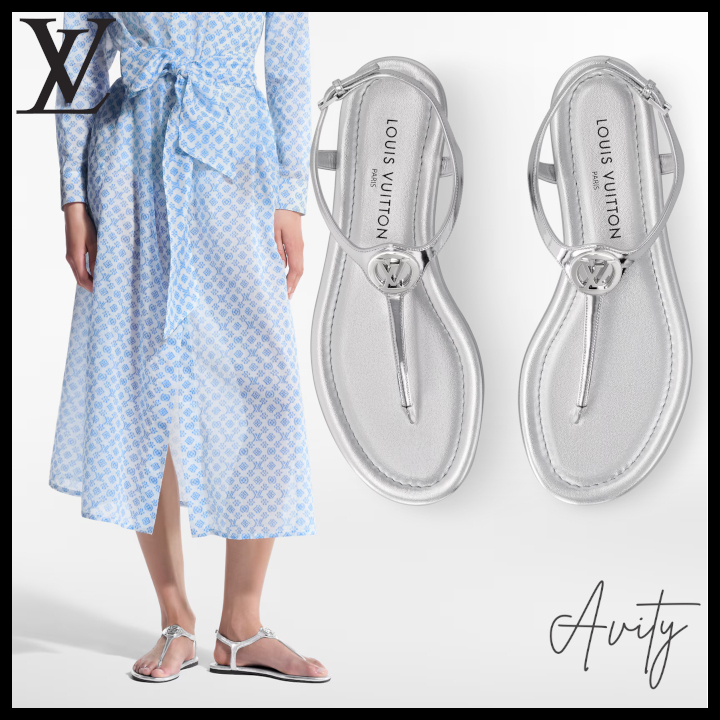 【メタリックがお洒落♪】Louis Vuitton サンダル