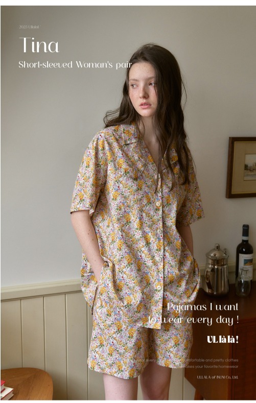 【ULLALA】Tina Short Sleeve Women's Fair Yellow