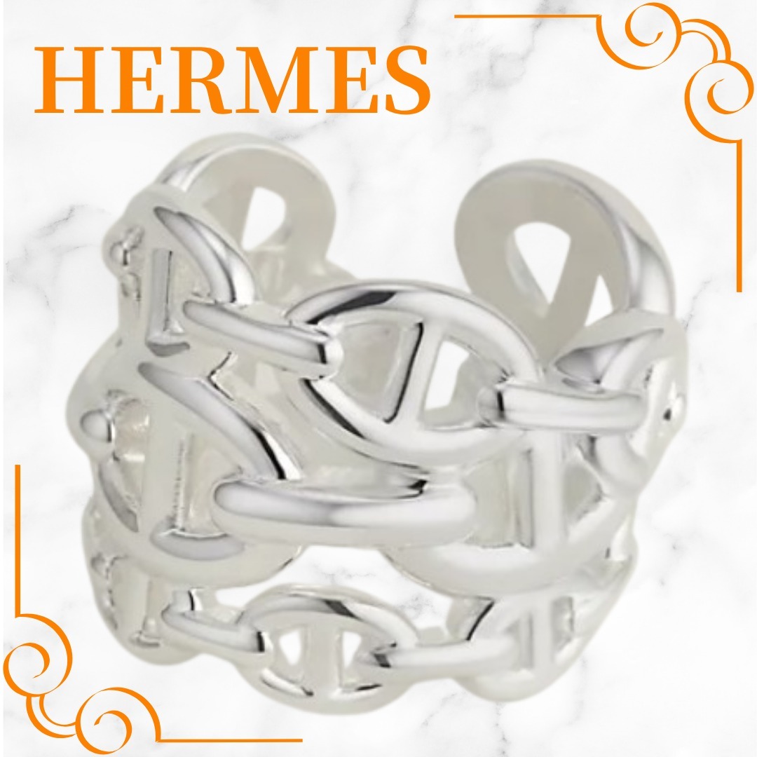 【有名人も♪】HERMES シェーヌダンクル アンシェネ リング GM