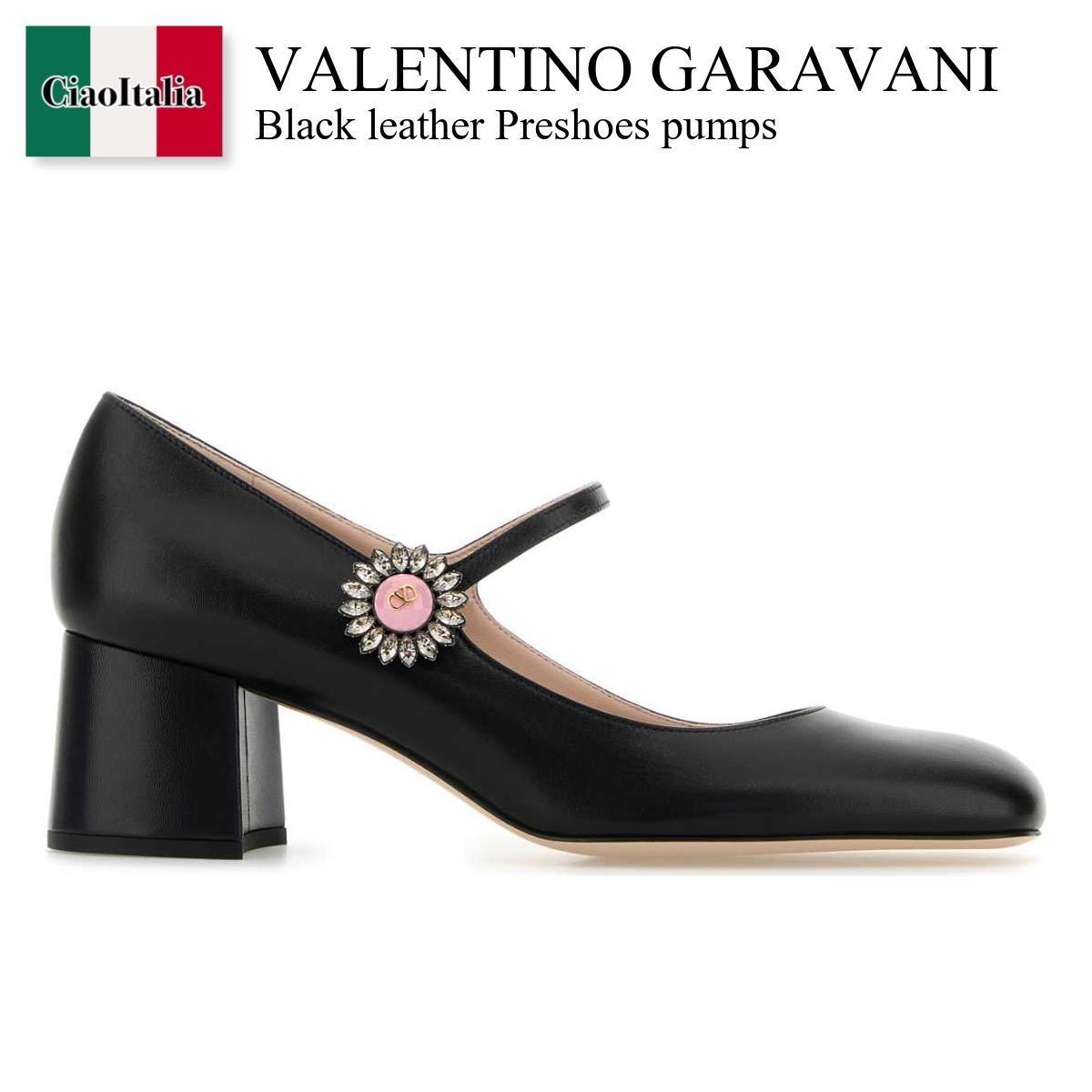 パンプス Valentino Garavani Black Leather Preshoes Pumps