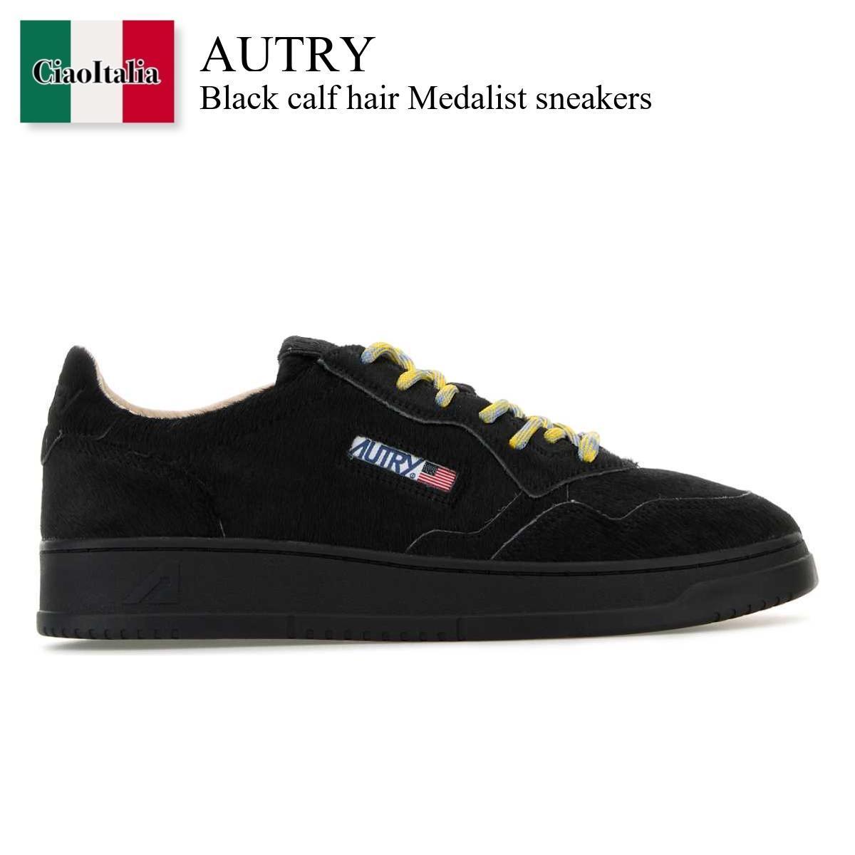 スニーカー Autry Black Calf Hair Medalist Sneakers