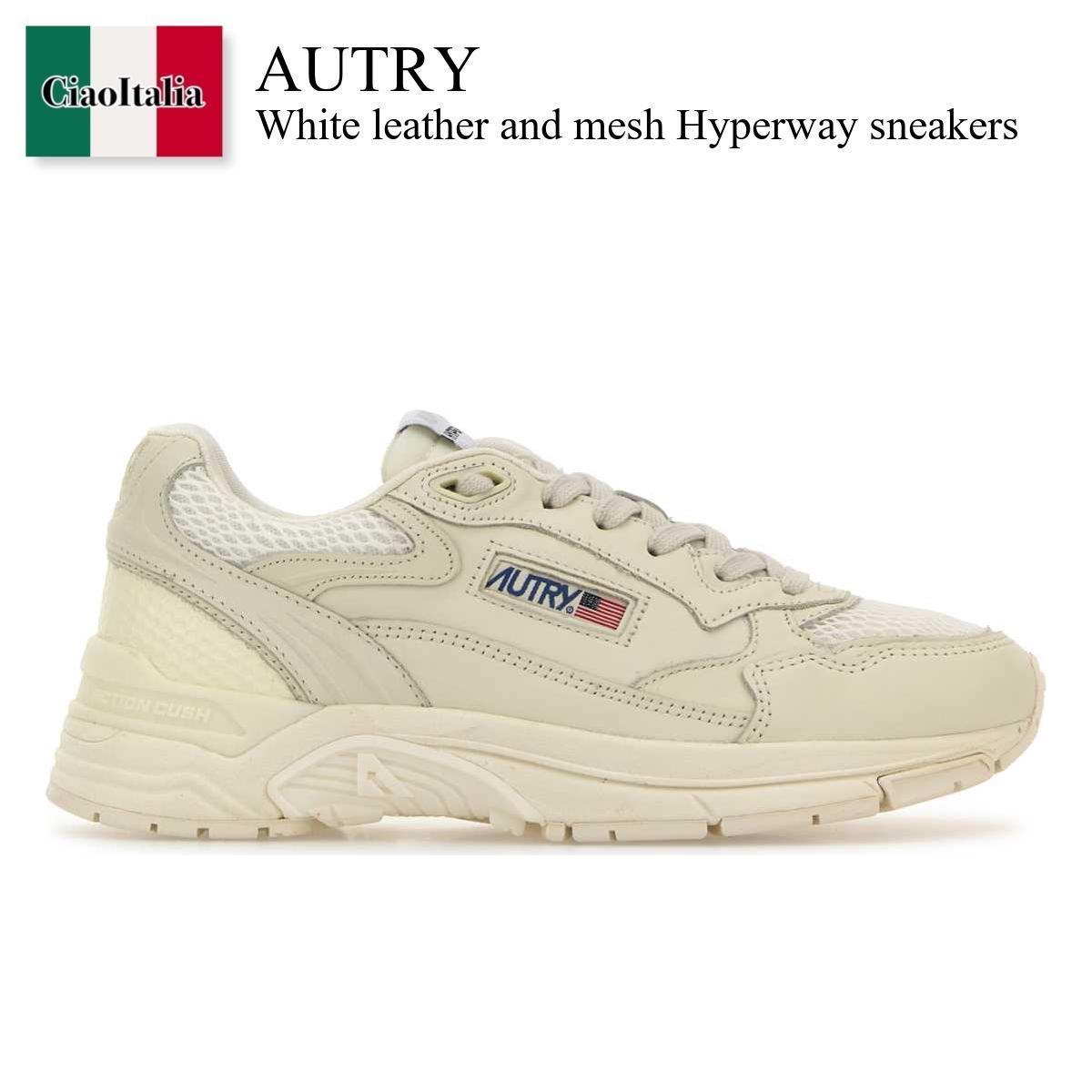 スニーカー Autry White Leather And Mesh Hyperway Sneakers