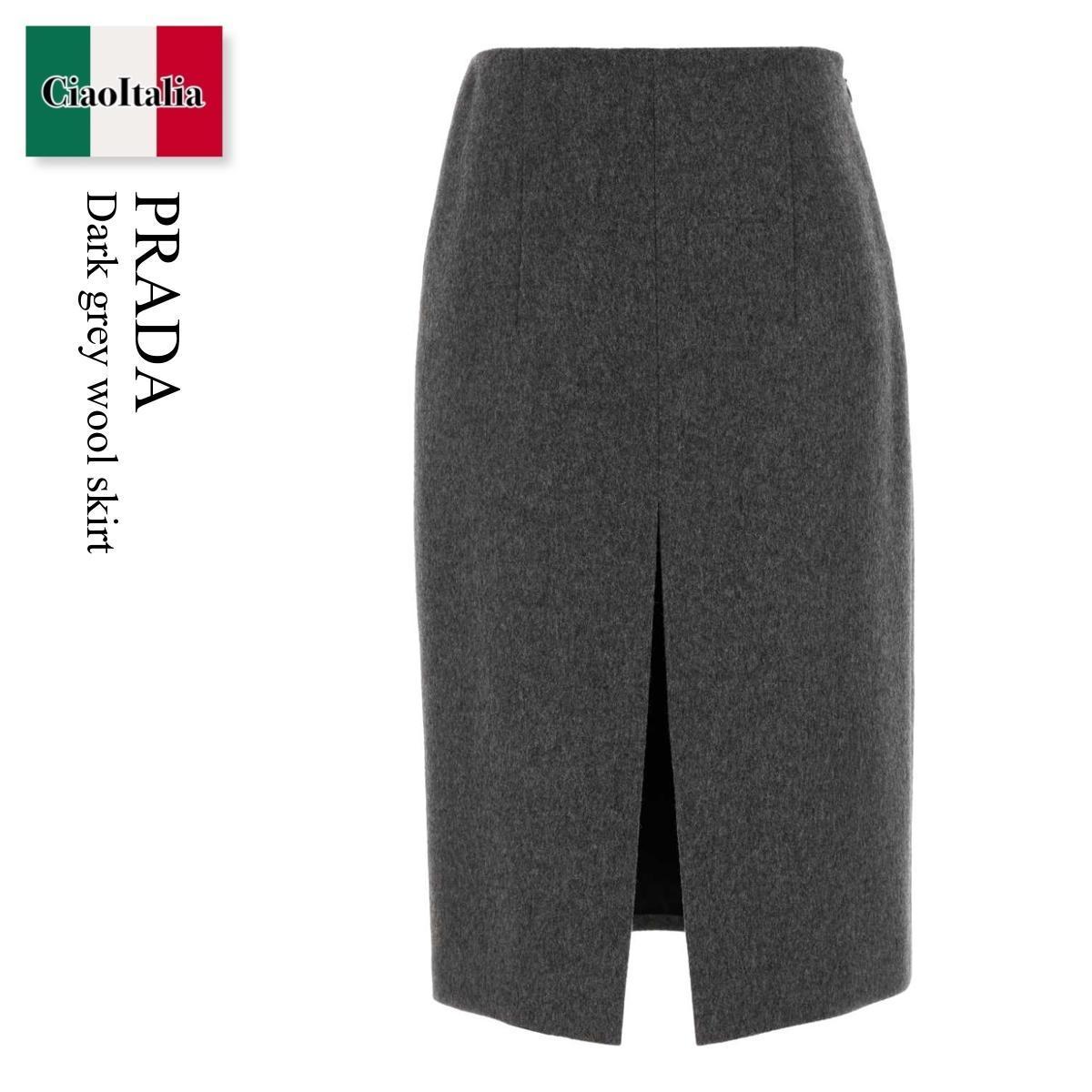 スカート Prada Dark Grey Wool Skirt