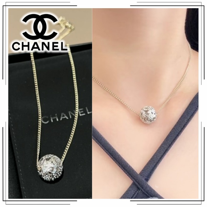 エレガントな縦長フォルム【CHANEL】ロング ネックレス
