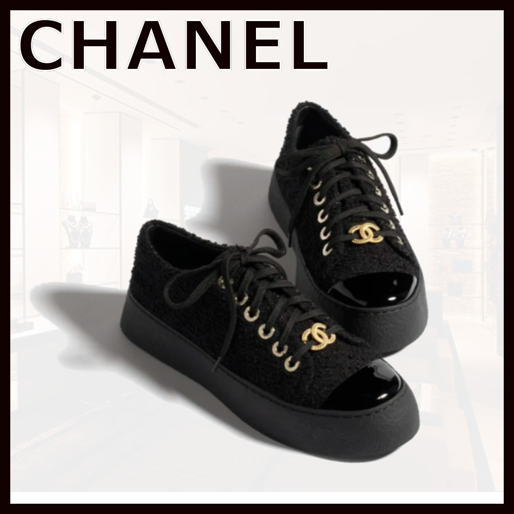 【可愛い♪エナメル】CHANEL シャネル CCマーク スニーカー